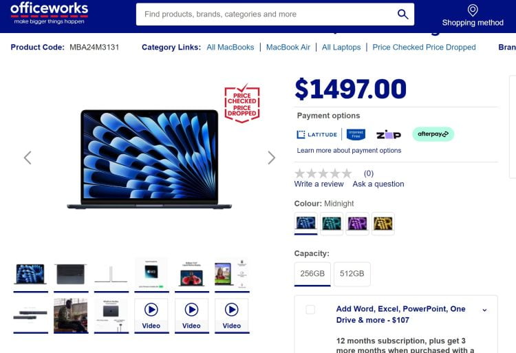 MacBook Air Officeworks Discount