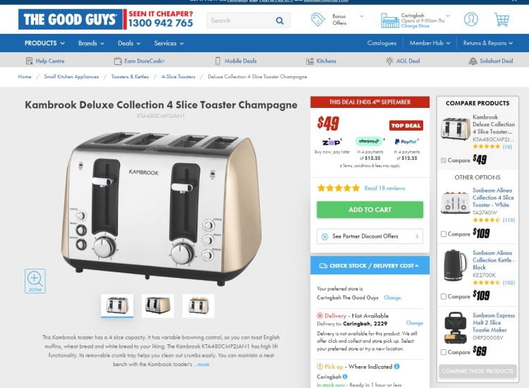Kambrook Toaster cheap