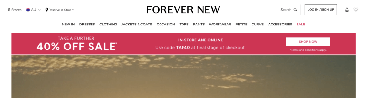 Forever New: Flash Sale take a further 40% off