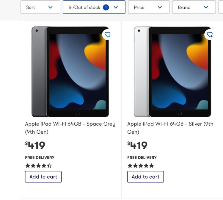 Big W: Apple iPad Wi-Fi 64GB (9th Gen) now $419