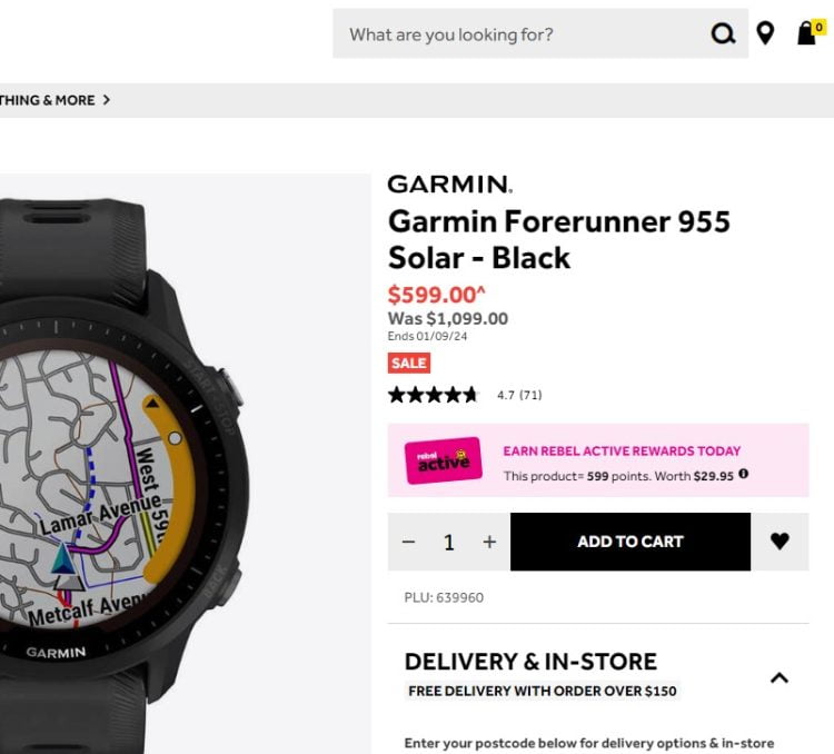 Garmin Forerunner 955 Solar deal