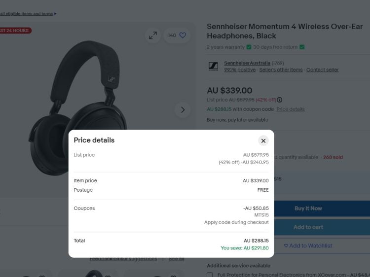 Sennheiser Momentum 4 eBay