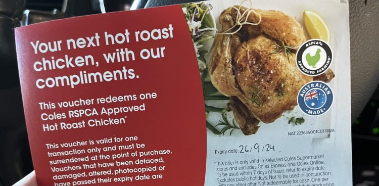 Free Coles Hot Roast Chicken