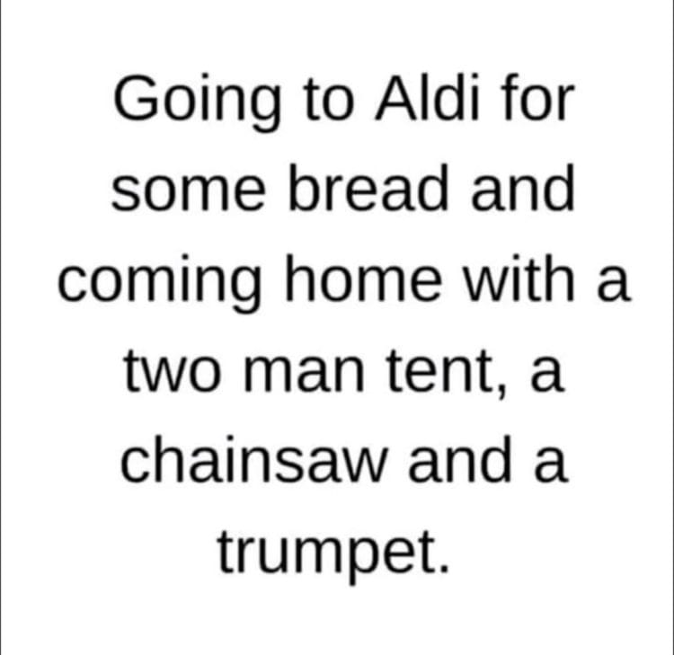 When you go to Aldi…