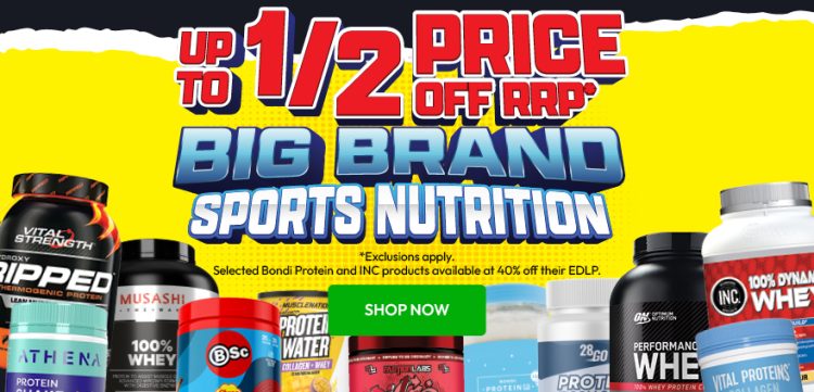 Chemist Warehouse: Up to 50% off Big Sports Nutrition Brands