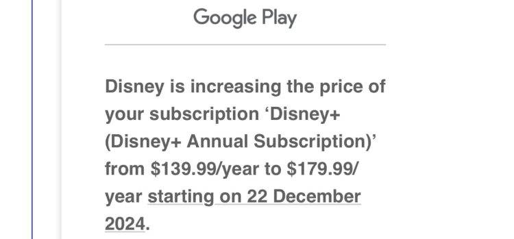 Disney Plus: Price Increase Coming 22 December 2024
