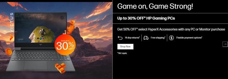 HP: up to 30% off HP Gaming PCs