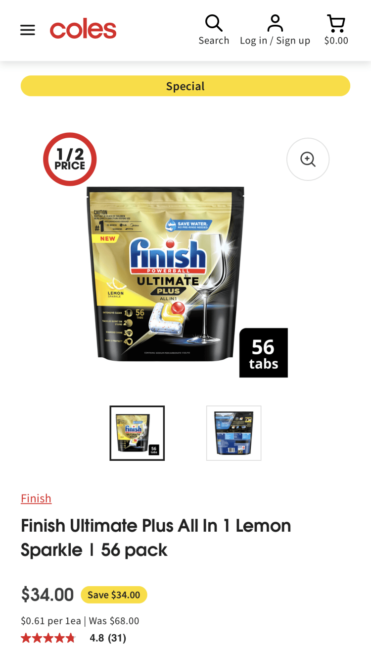 Finish Ultimate Plus Lemon