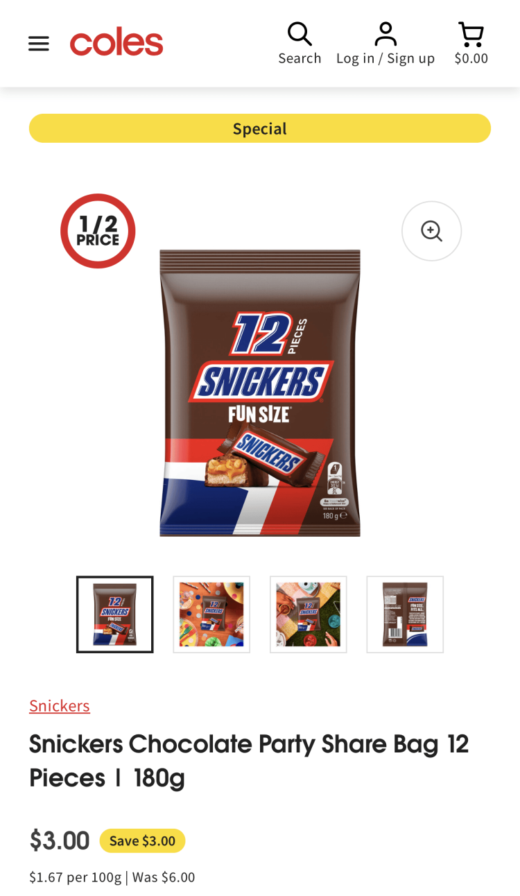 Snickers Party Share