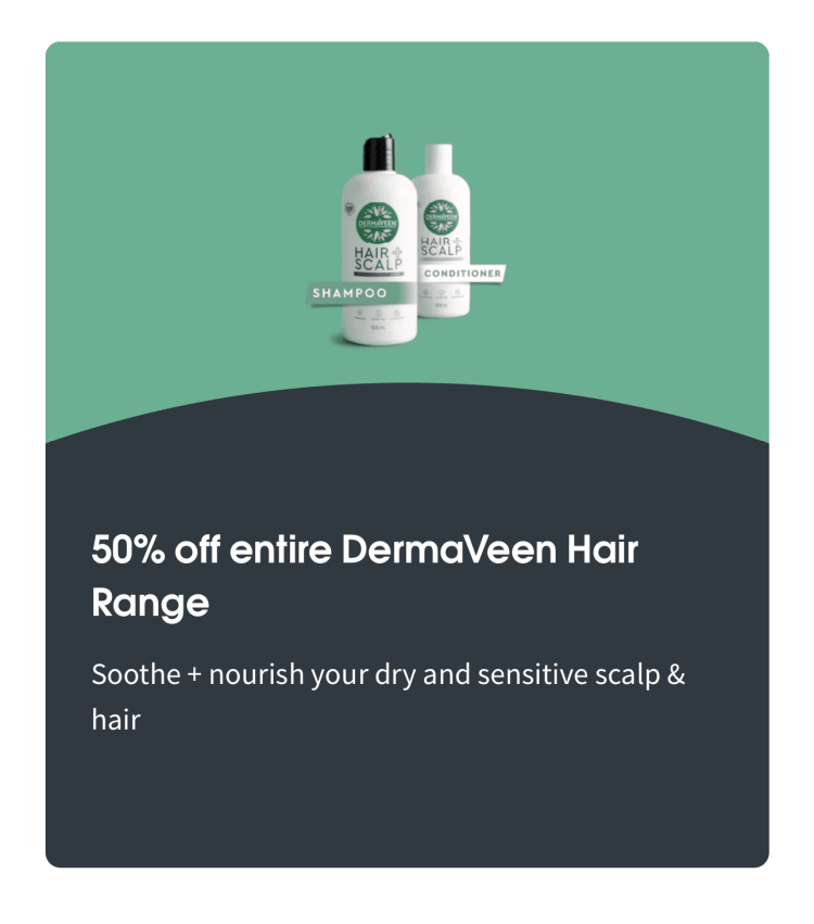Coles: DermaVeen Hair Range 50% off