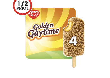 Coles: Streets Golden Gaytime Ice Cream Sticks 4 Pack $5