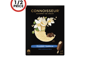 Coles: Connoisseur Classic Vanilla Ice Cream 4 Pack $5.25