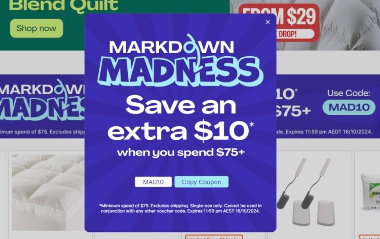 MyDeal: Save an extra $10 when you spend $75+