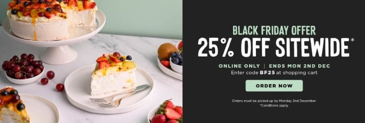 The Cheesecake Shop: Black Friday Deal 25% Off using Code