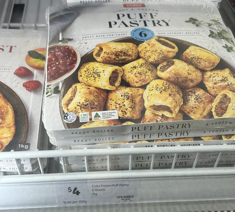 Coles Frozen Puff Pastry