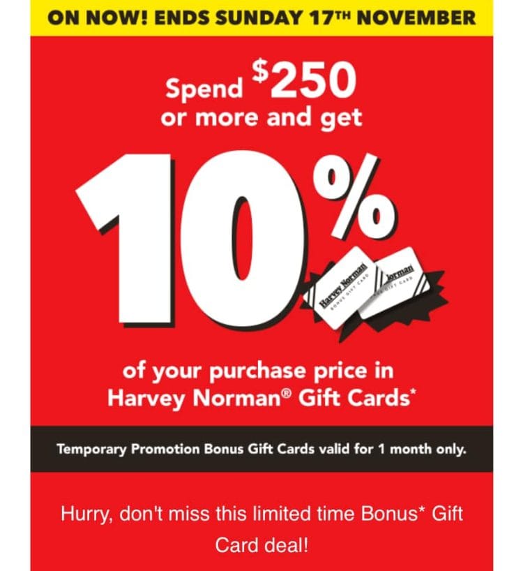 Harvey Norman Gift Cards