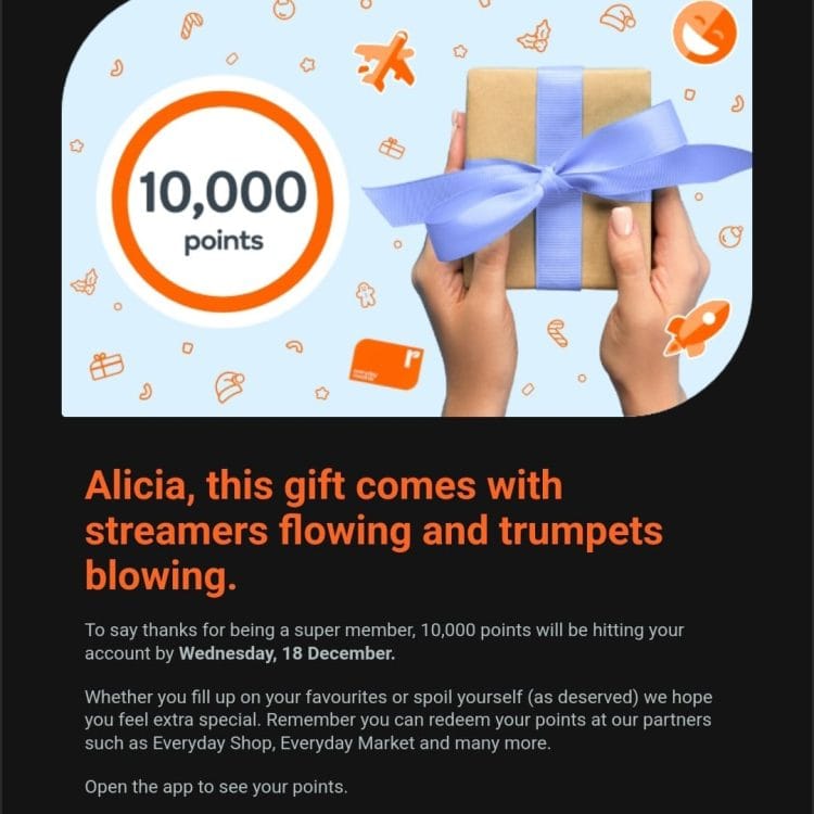 10k everyday rewards points bonus