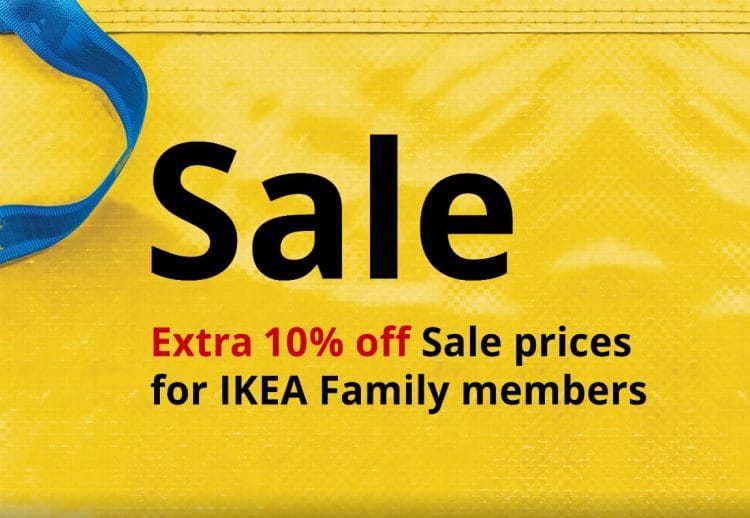 IKEA: Extra 10% off sale prices for IKEA Family Members