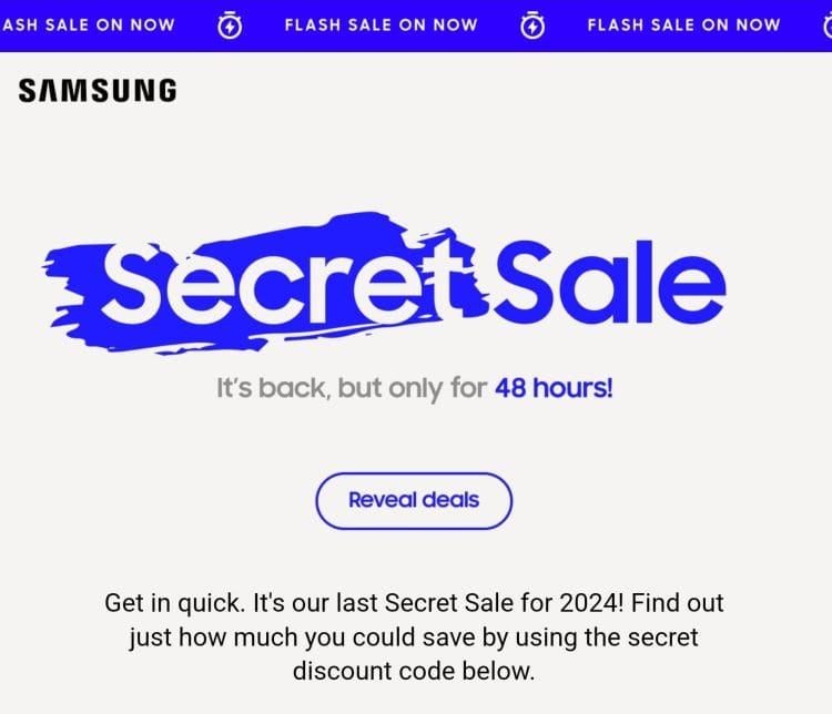 Samsung Secret Sale