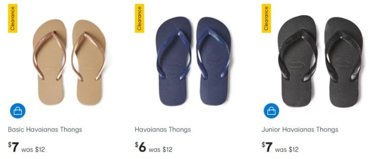 Kmart: Havaianas Thongs on clearance for $6