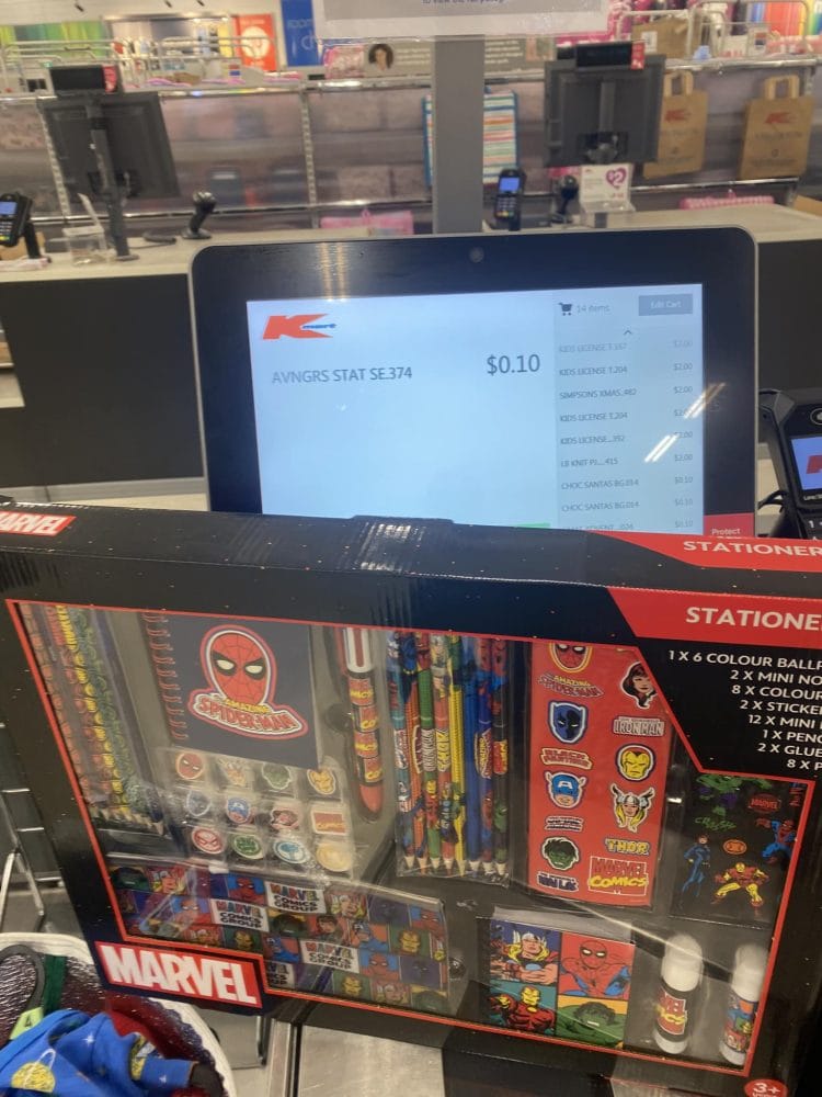Kmart (Mirrabooka): Avengers Stationery cleared for $0.10