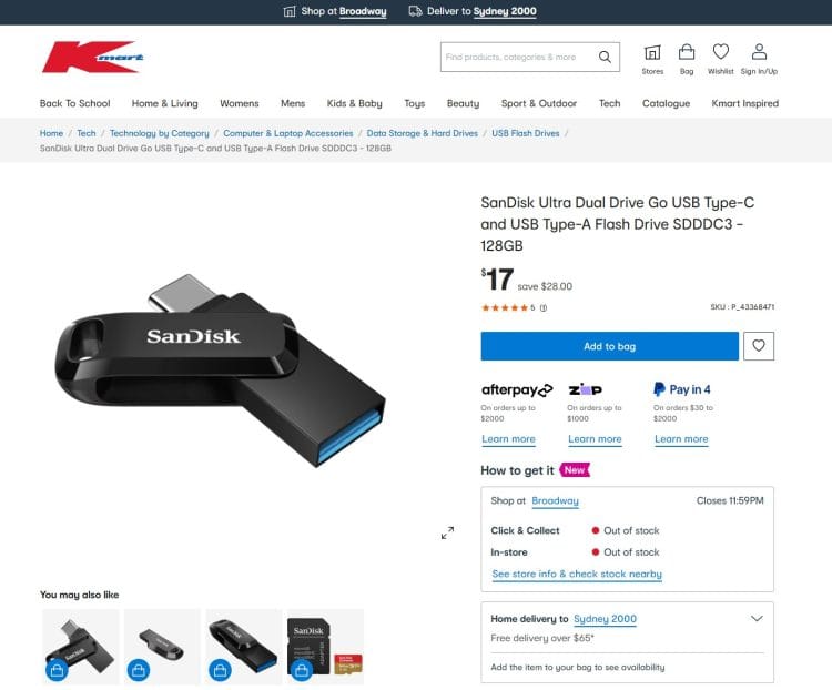 Kmart SanDisk Ultra Special