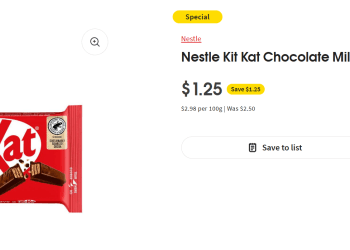 Coles: Kitkat 42g Half Price – $1.25