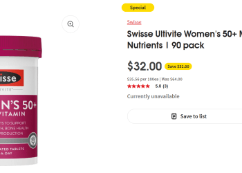 Coles: 50% Off Swisse Women’s 50+ Multivitamin 90 Pack $32