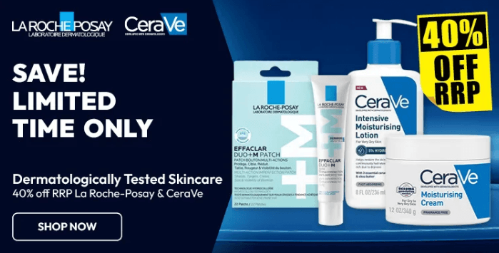 CeraVe Laroche Chemist Warehouse 40% Off