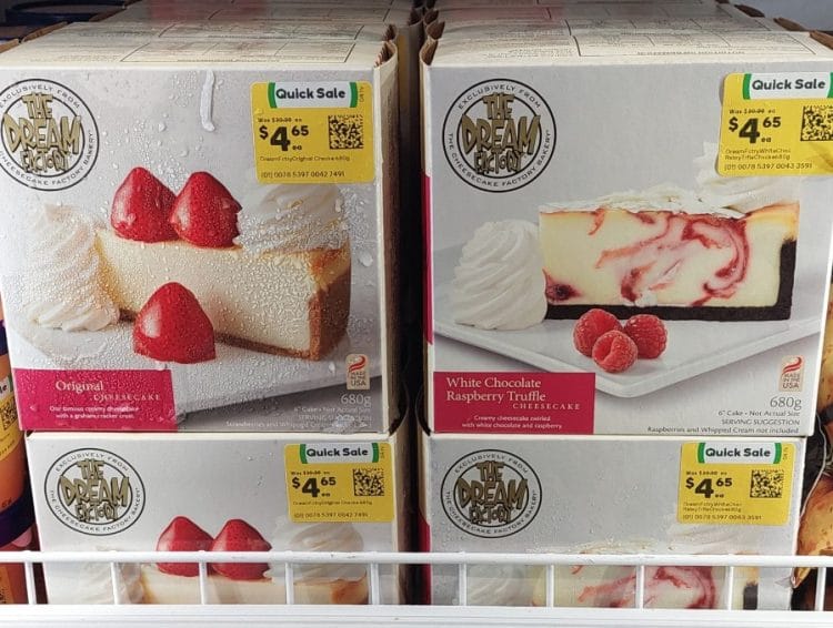Woolworths (Maroochydore): Dream Factory Cheesecakes $4.65