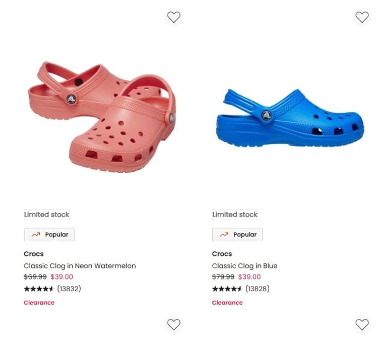 Myer: Crocs Clog select colours on clearance for $39