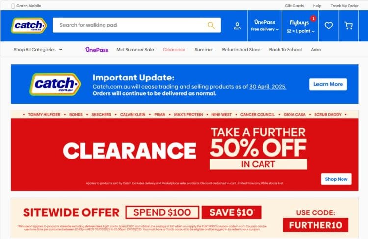 Catch: Take a further 50% off (in cart)
