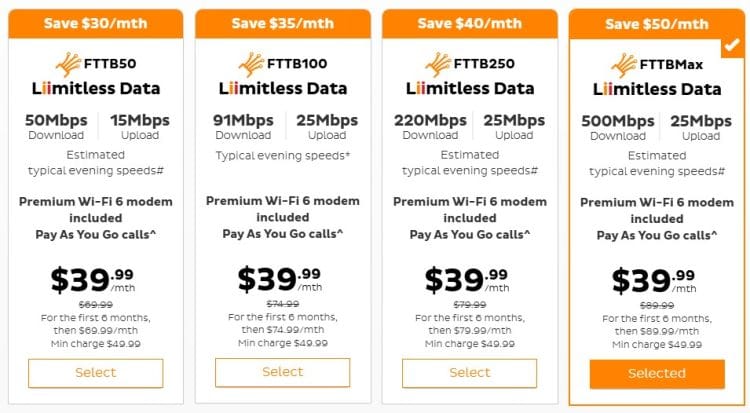 iiNet: All plans $39.99 for the first 6 months