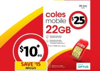 Coles: half price Coles Mobile prepaid SIMs