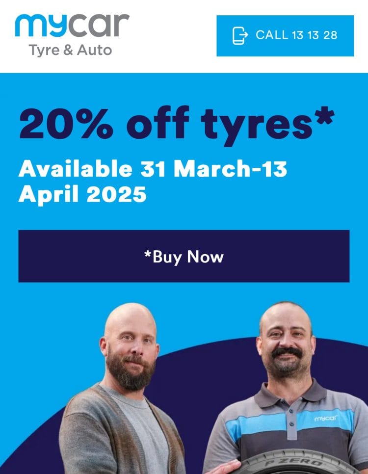 mycar: 20% off tyres