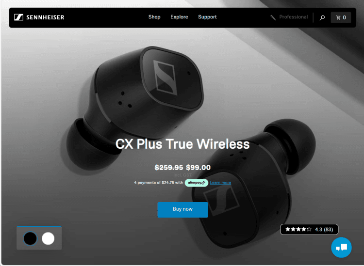 Sennheiser: CX Plus True Wireless Earbuds – was $259.95, now $99