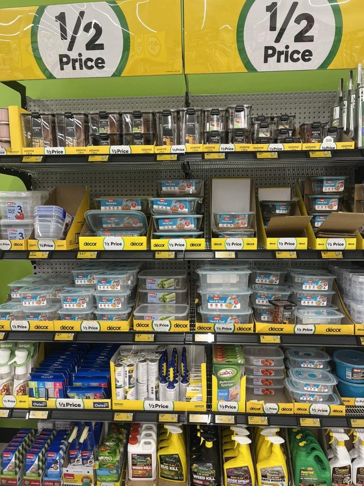 Woolworths: half price sistema and decor storage containers