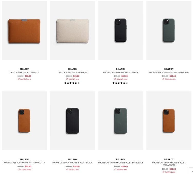 David Jones: over 60% off Bellroy sleeves and cases