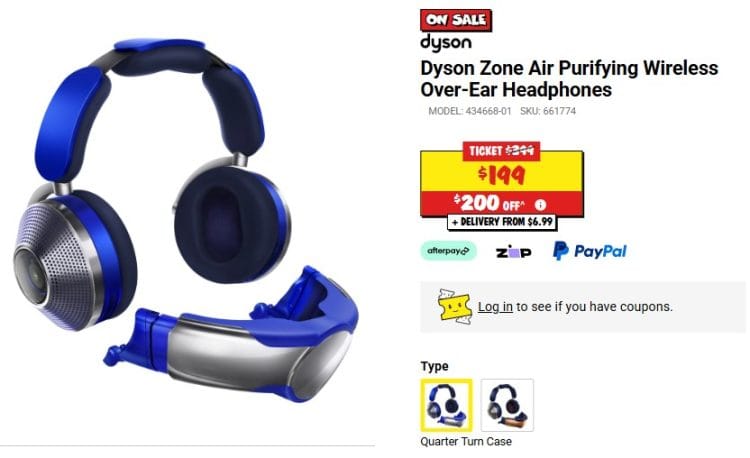 JB Hi-Fi: Dyson Zone Air Purifying Headphones now $199
