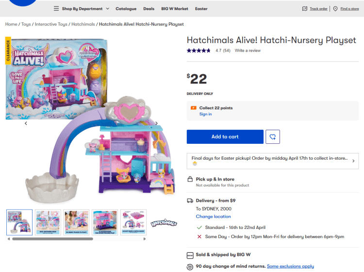 Big W: Hatchimals Alive! Hatchi-Nursery Playset, now $22