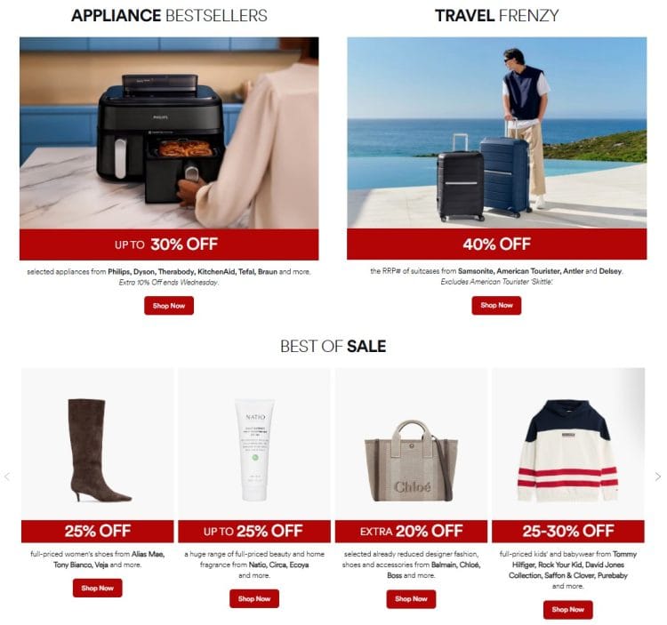 David Jones: Clearance Sale on now, up to 50% off