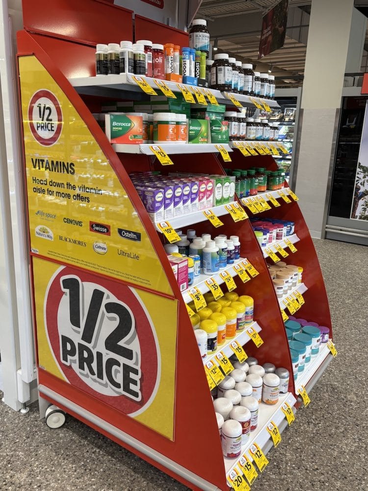 Coles (Lindfield): Various brands of Vitamins – 1/2 Price Only