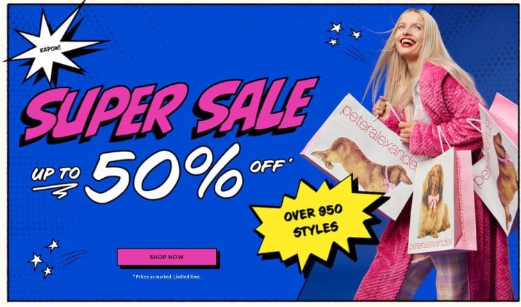 Peter Alexander: 50% off over 950 styles, 20% off full price