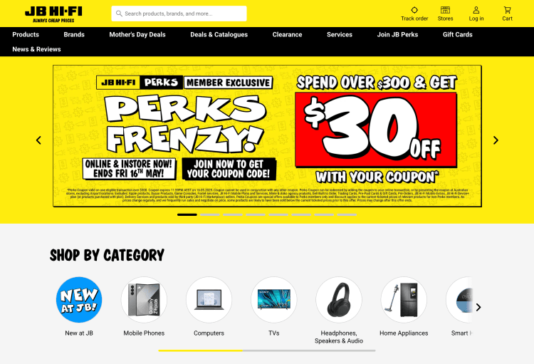 JB Hi-Fi: Perks Frenzy! Spend over $300 & Get $30 Off