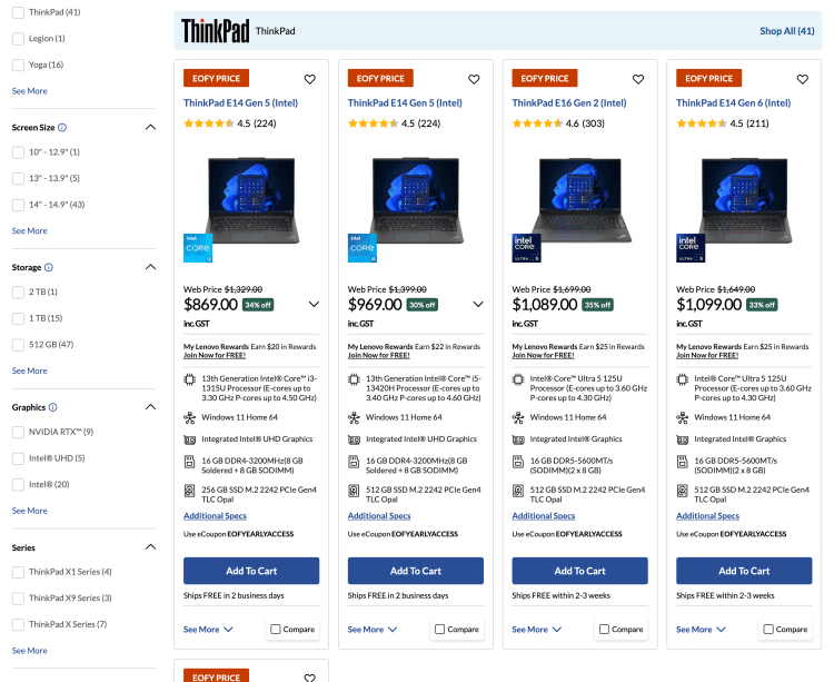 Lenovo: EOFY Sales! Up to 47% Off!