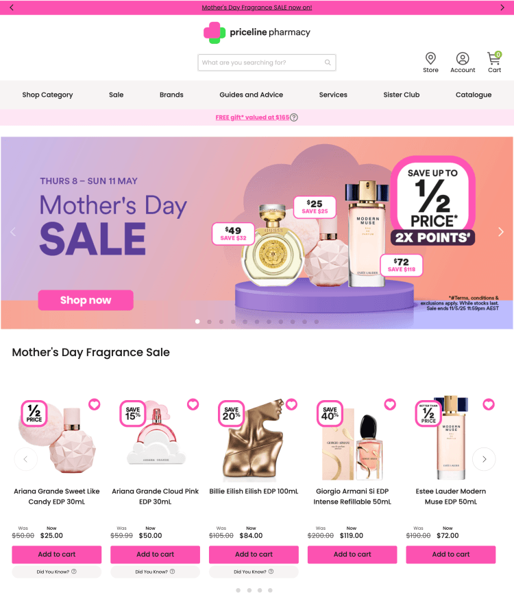 Priceline: Mother’s Day Sale – Up to 1/2 Price + 2X Points