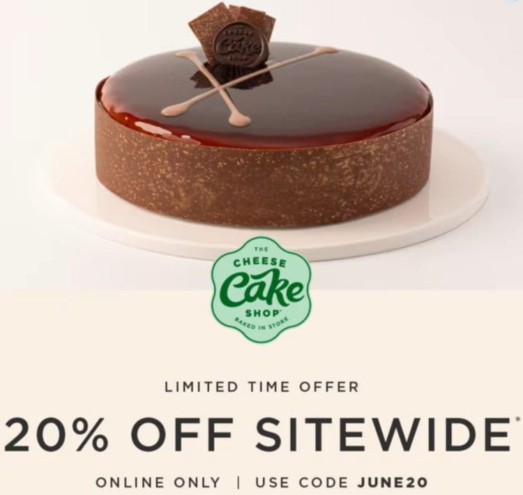 The Cheesecake Shop Coupon