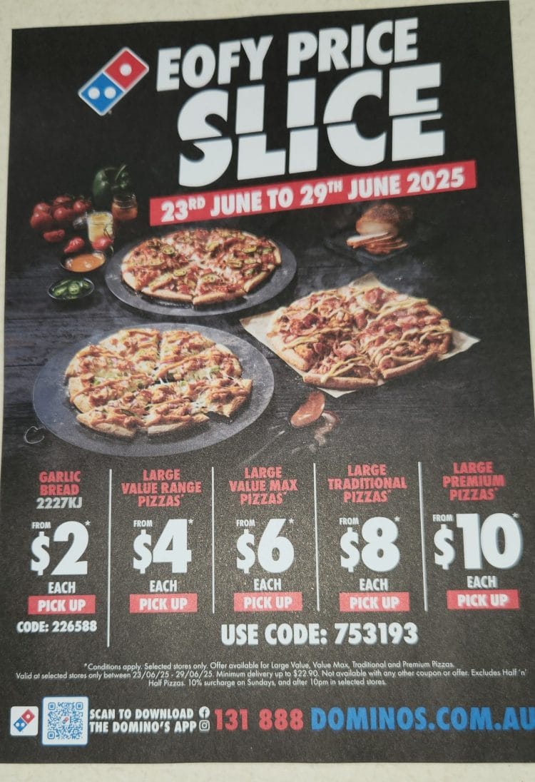 Dominos EOFY Coupons