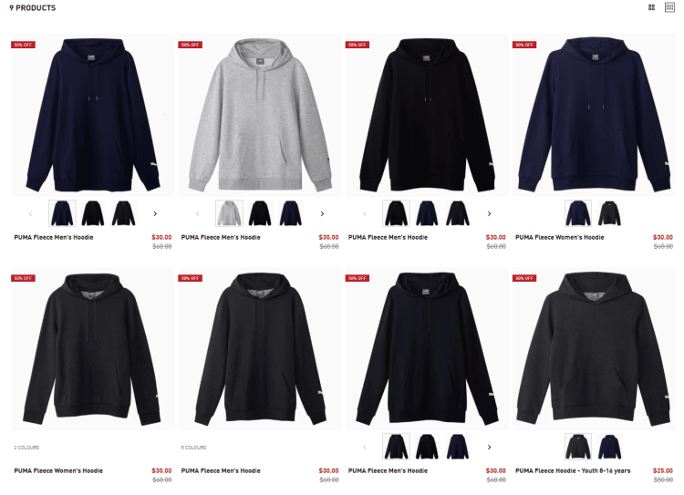 Puma: 50% off Fleece Hoodies