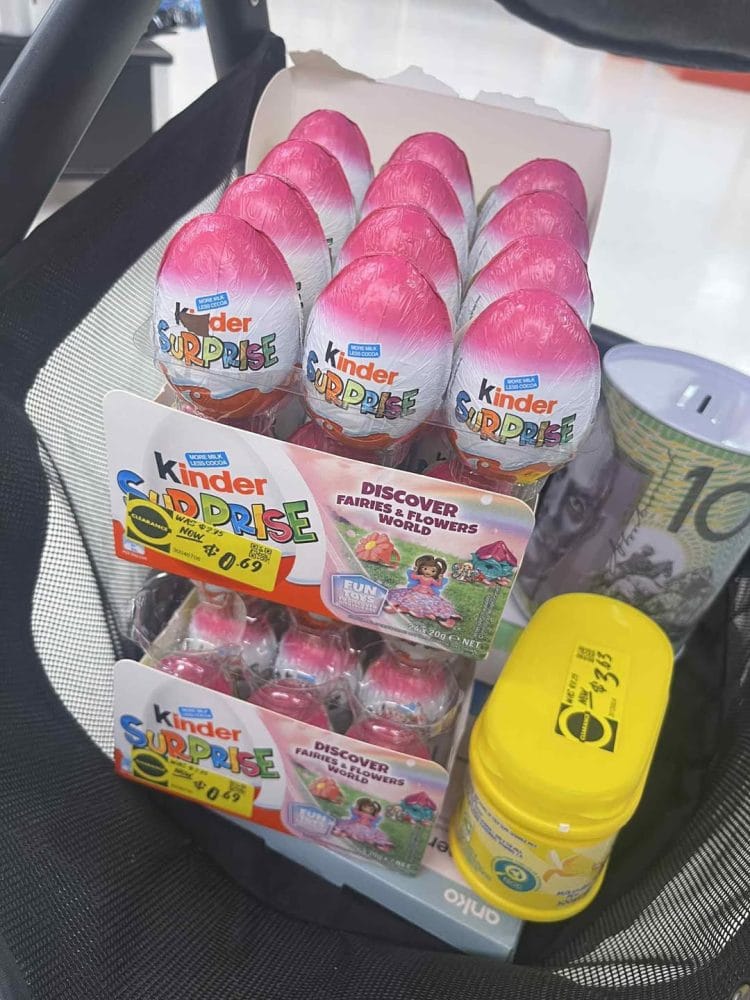 The Reject Shop (Redlands): Kinder Surprise score for $0.69